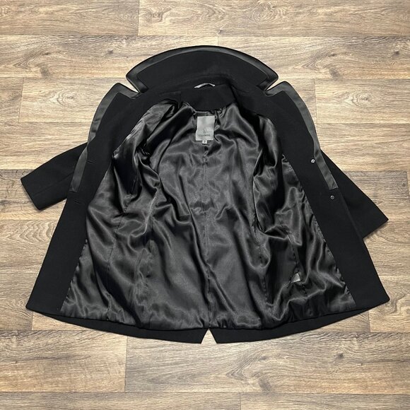 Vera Wang Wool Cashmere Blend Satin Trim Coat Size XS - Picture 5 of 7